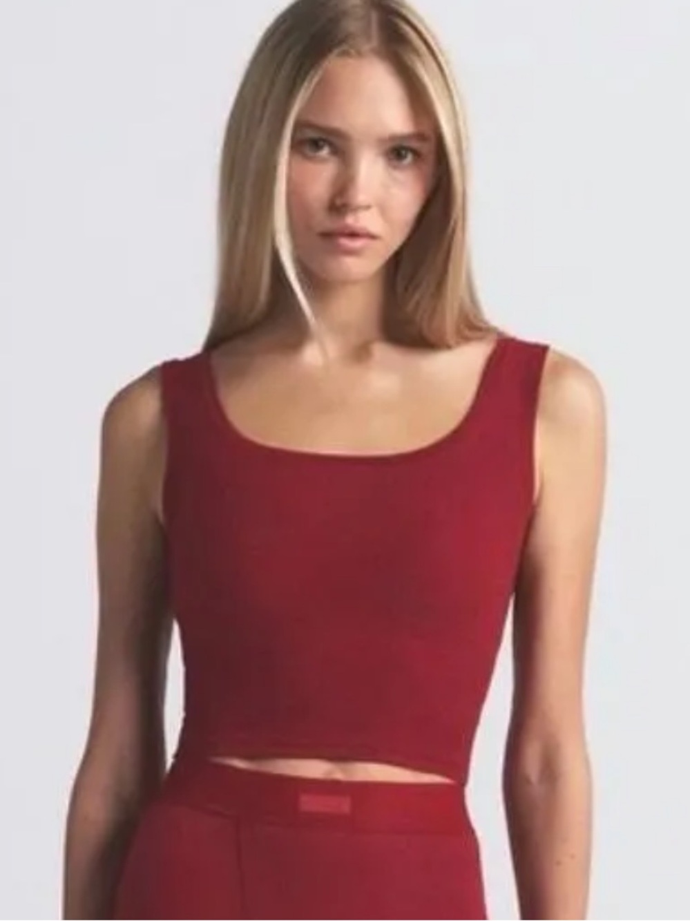 SKIMS NWT Cotton Ribbed Tank - Brick